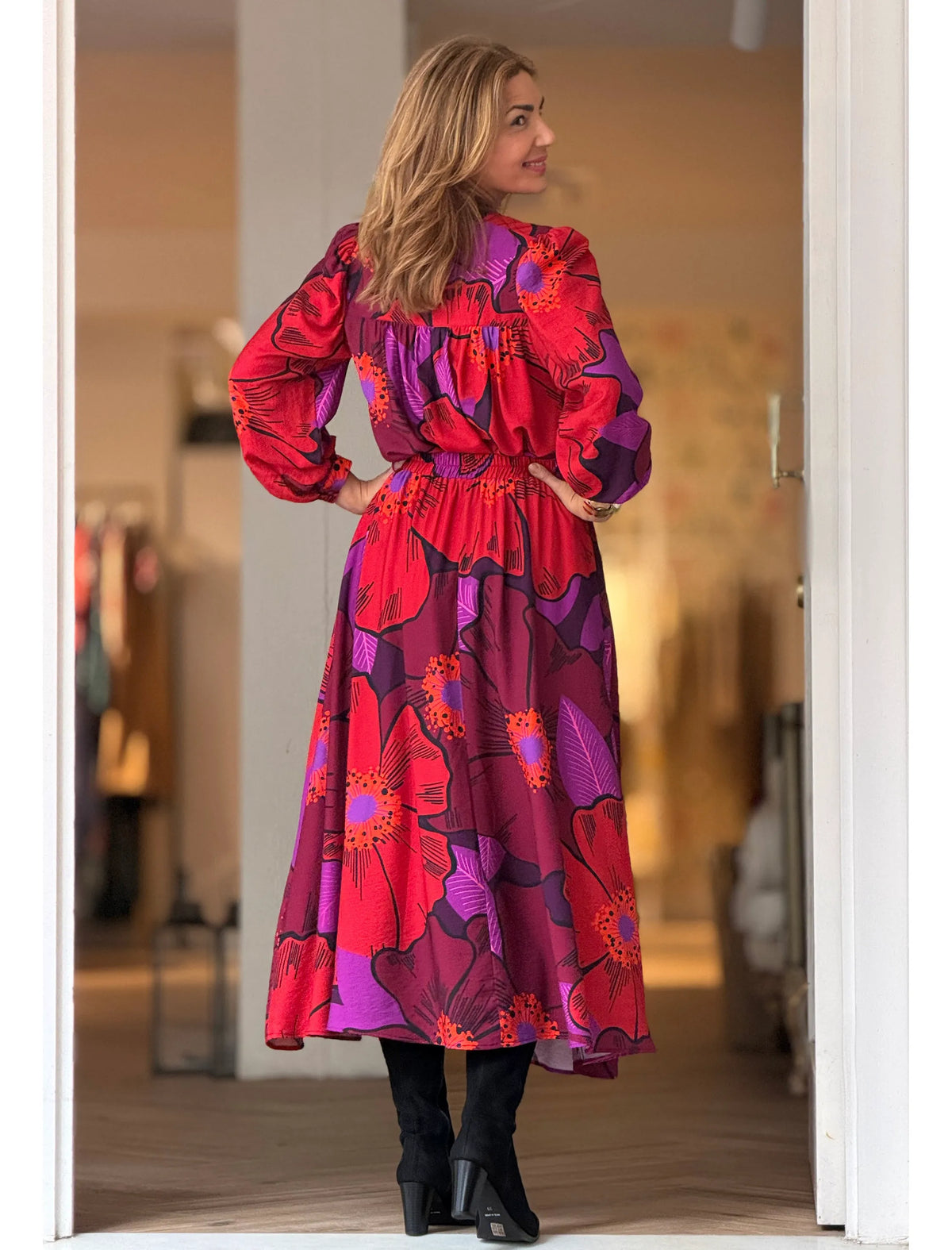 Falda estampada fluida