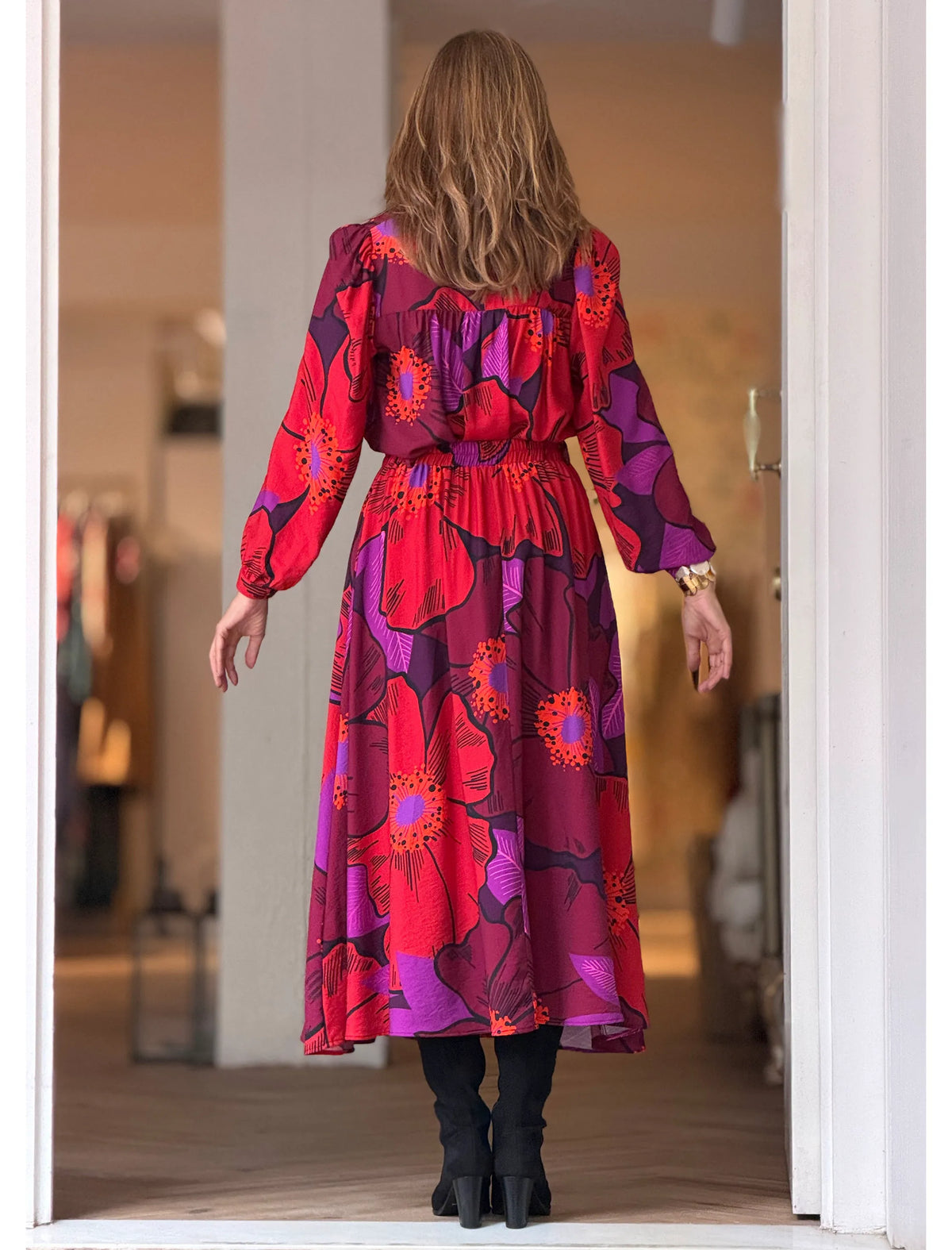 Falda estampada fluida