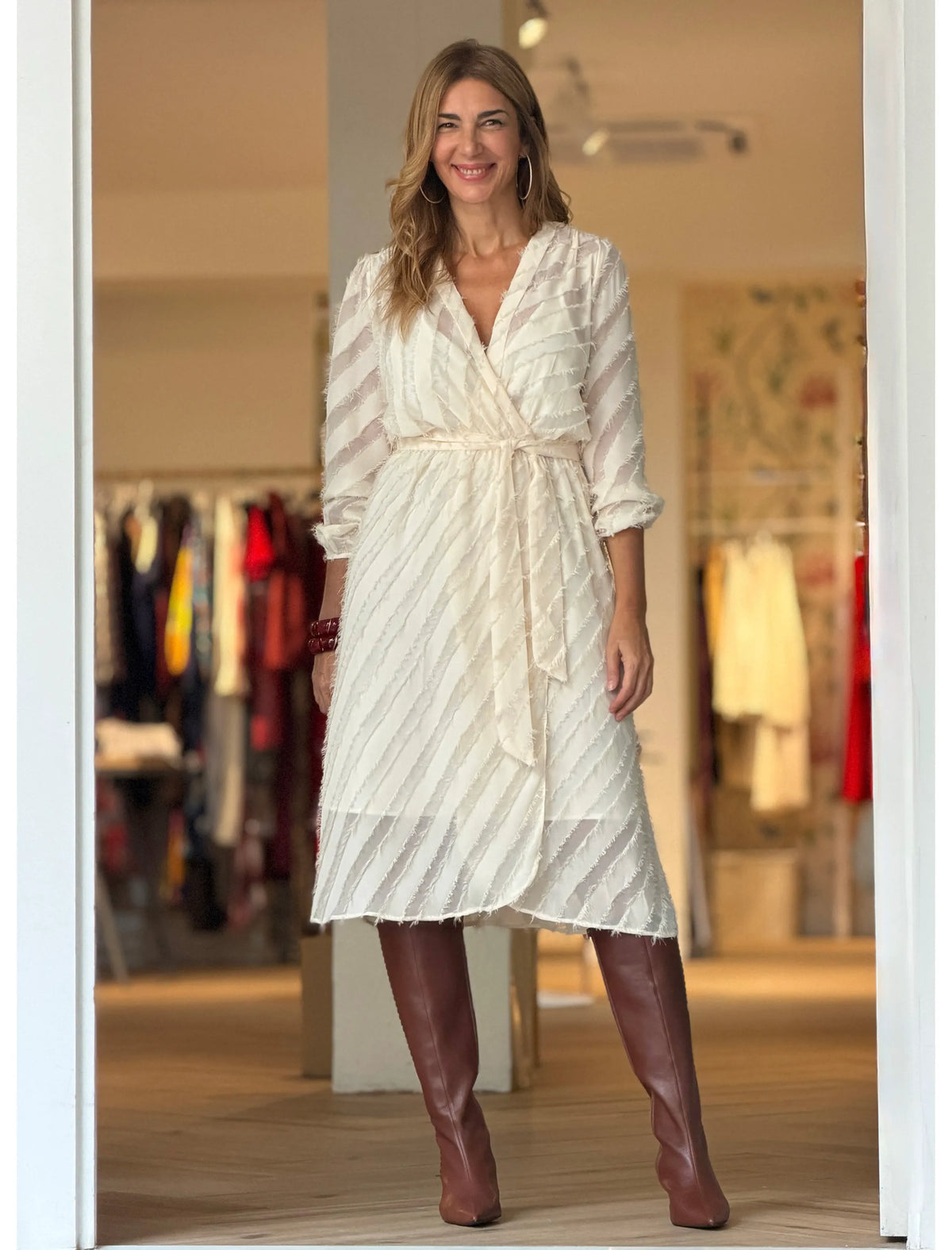 Vestido Fluido Manuela Marfil