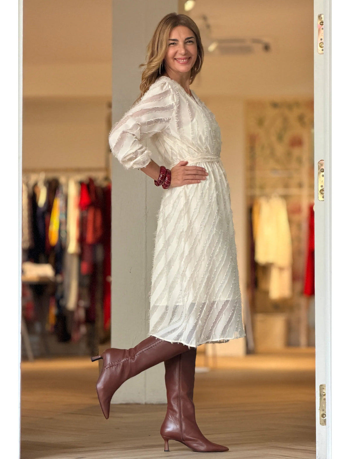 Vestido Fluido Manuela Marfil