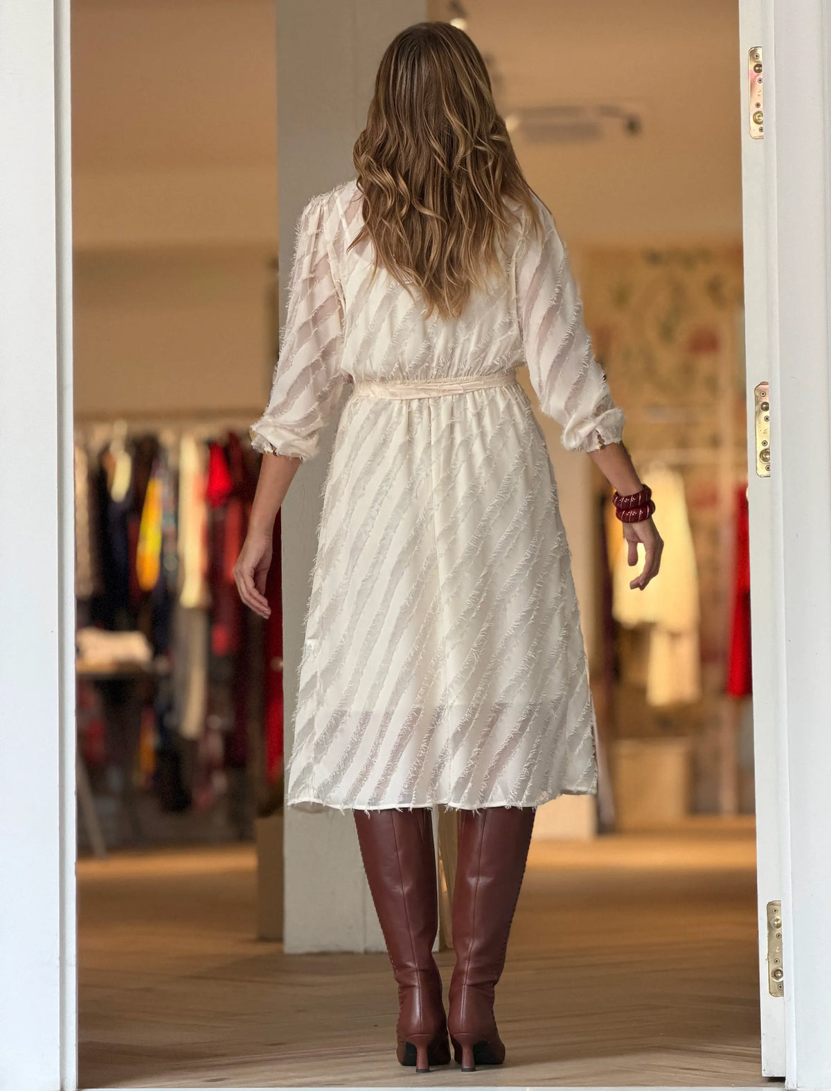 Vestido Fluido Manuela Marfil