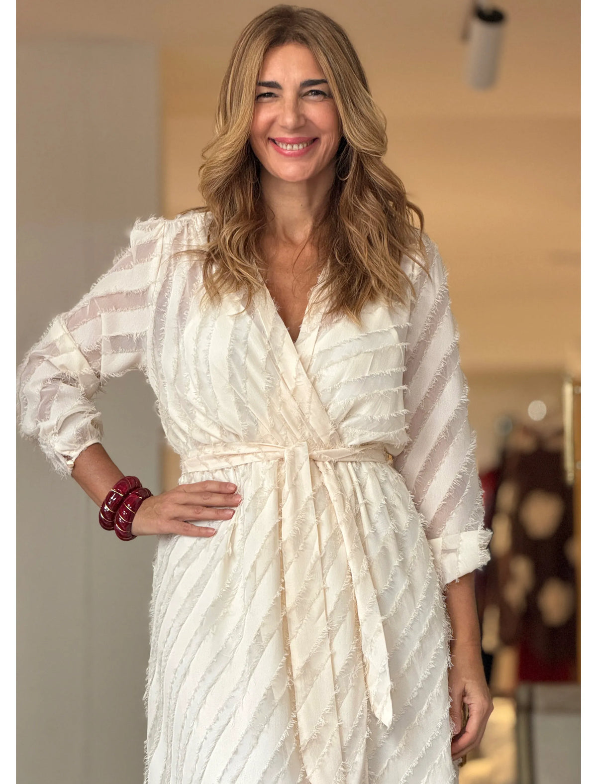Vestido Fluido Manuela Marfil