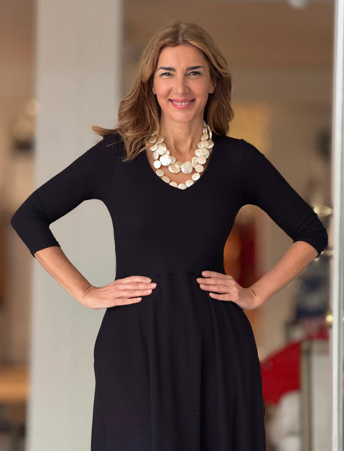 Vestido fondo de armario suave negro