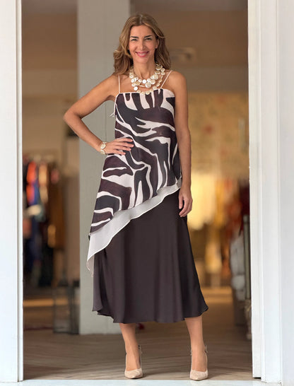 Top tirantes animal print