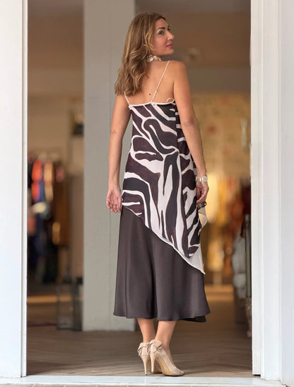 Top tirantes animal print