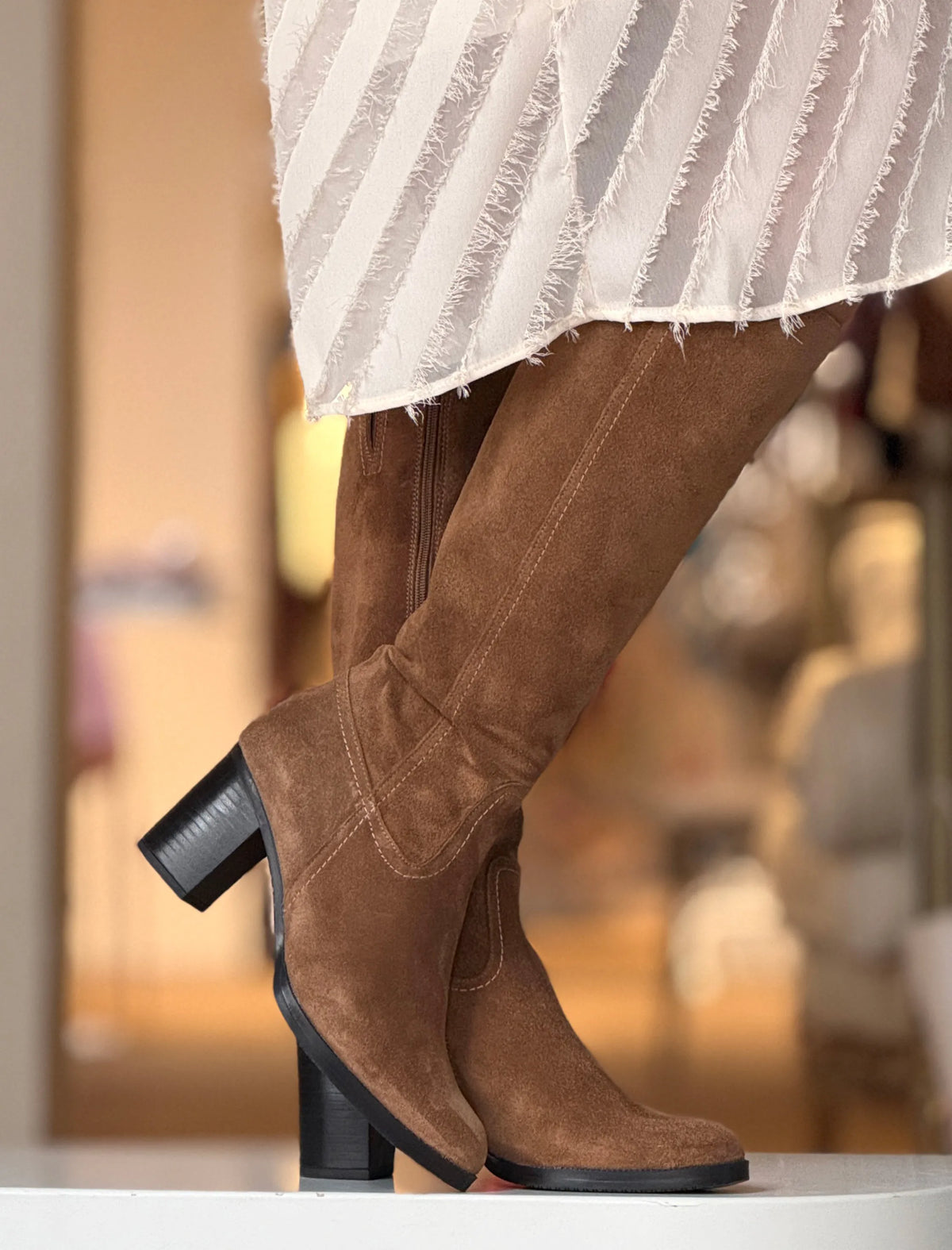 Bota alta idealísima castaño