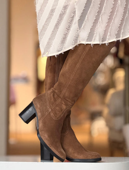 Bota alta idealísima castaño