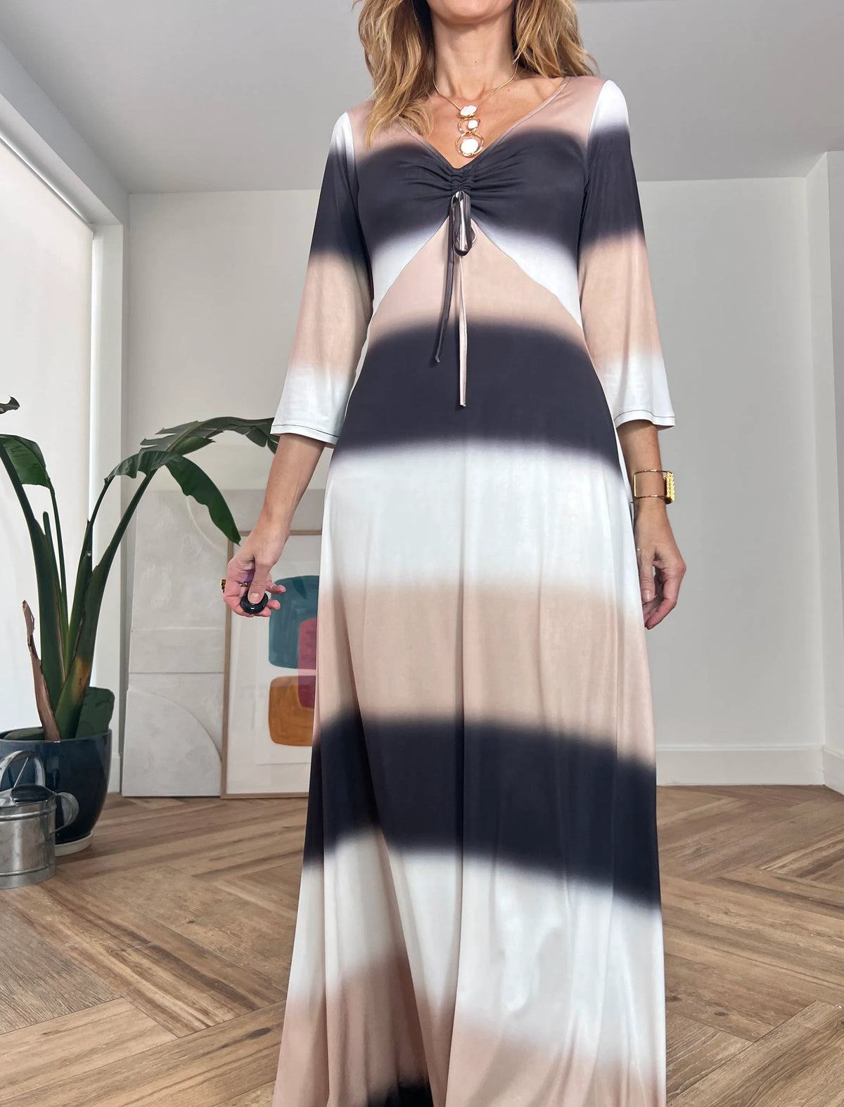 Vestido fluido boho tie dye