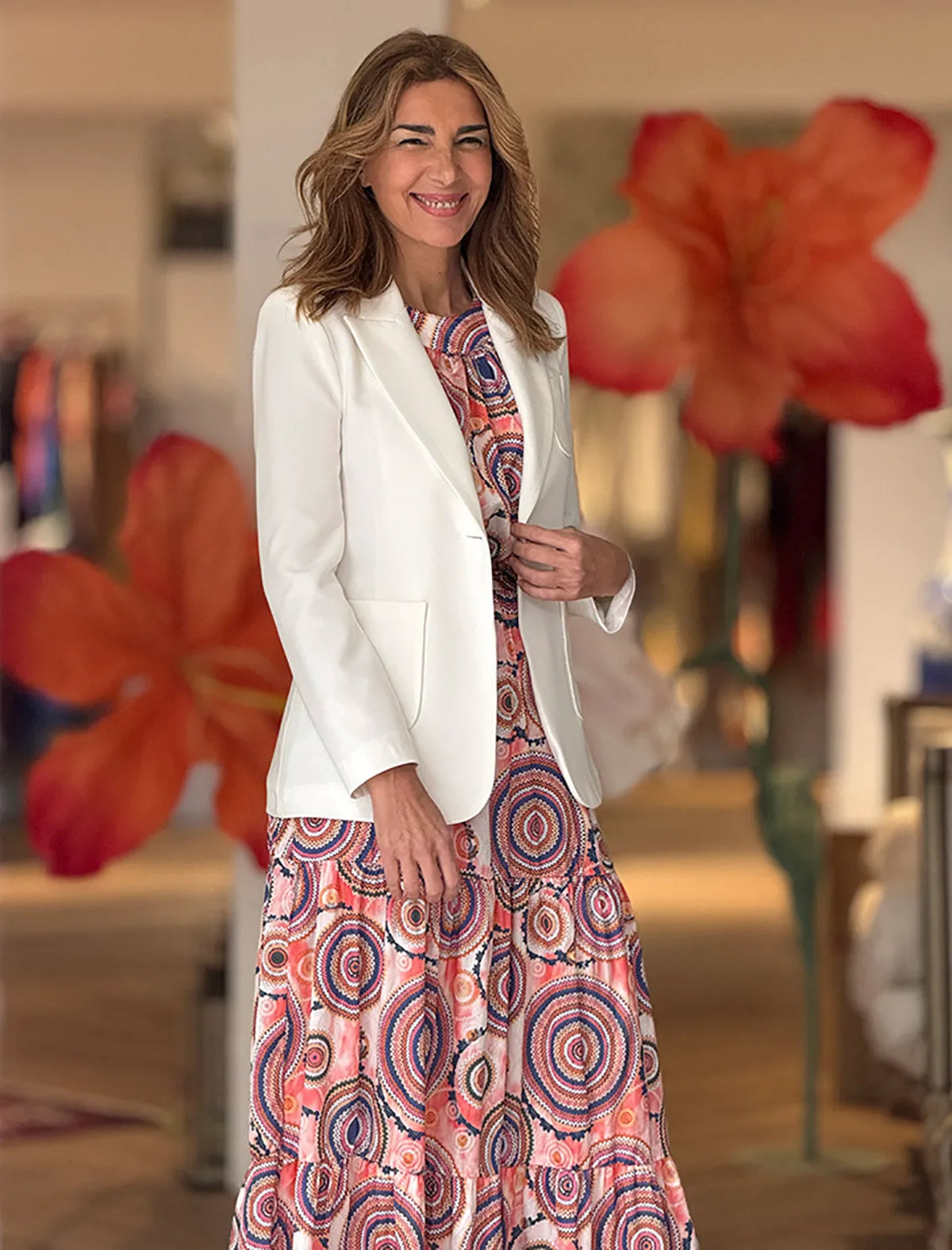 Chaqueta Blanca Blazer Slim