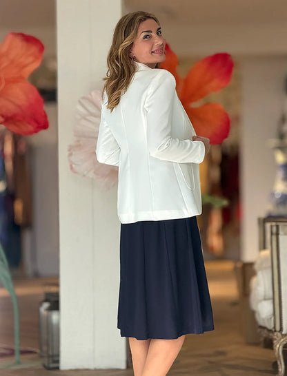 Chaqueta Blanca Blazer Slim