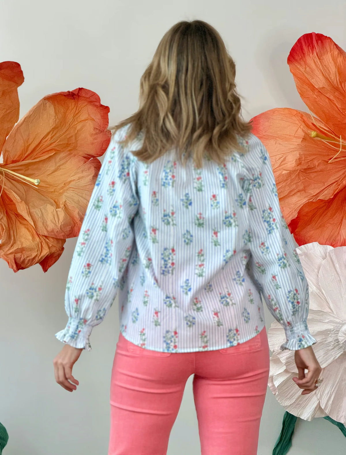Camisa rayas y flores