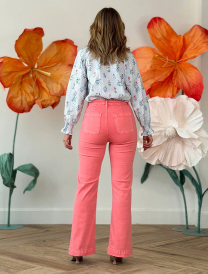 Camisa rayas y flores