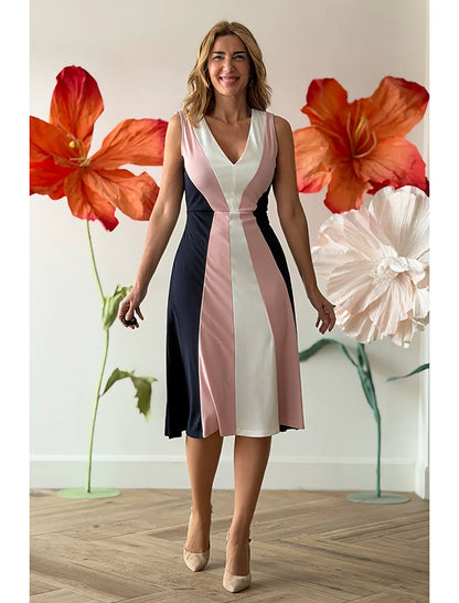 Vestido midi favorecedor Carolina