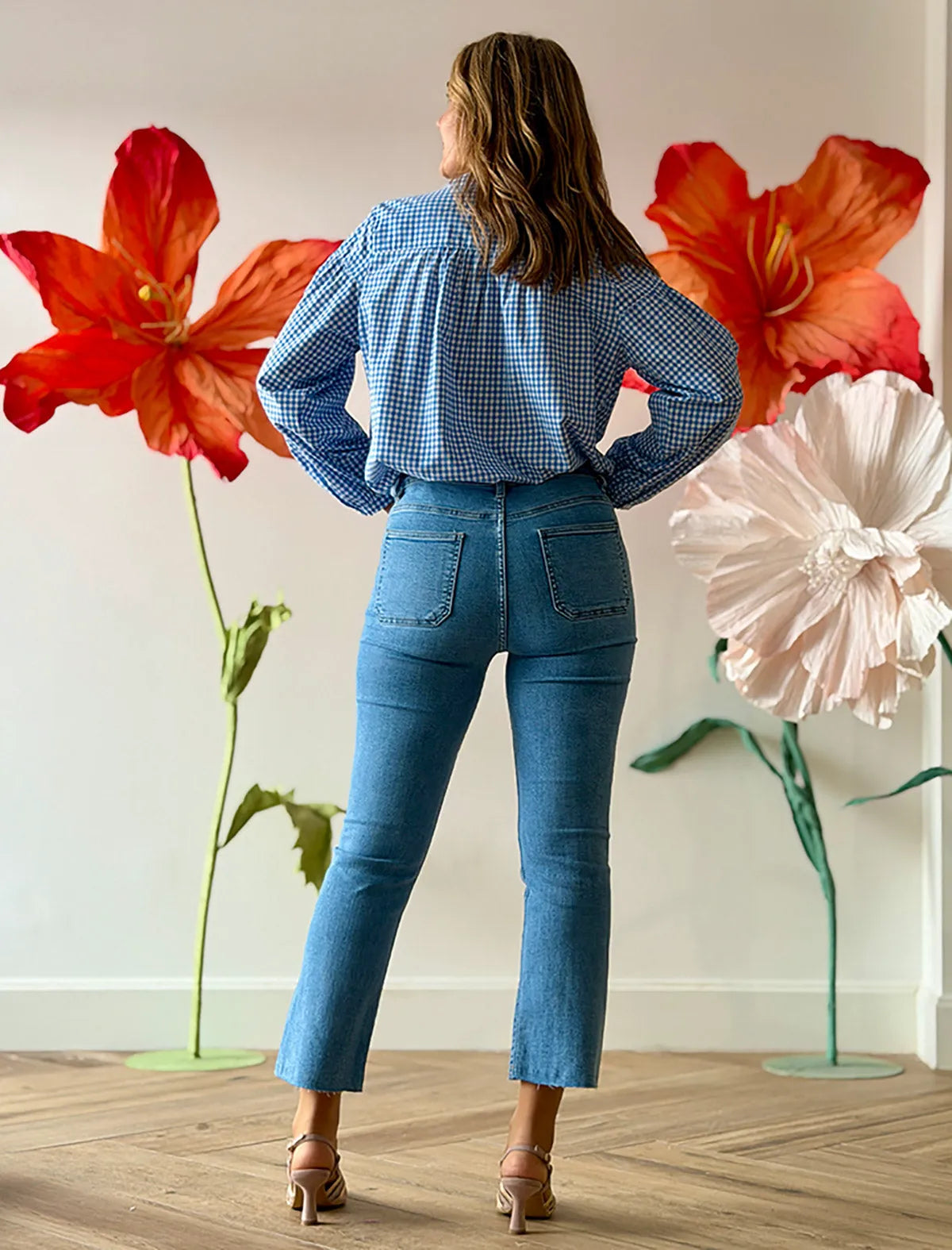 Pantalón vaquero azul claro elástico