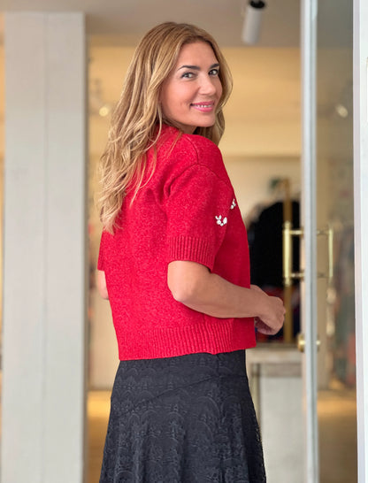 Jersey suave circonitas rojo