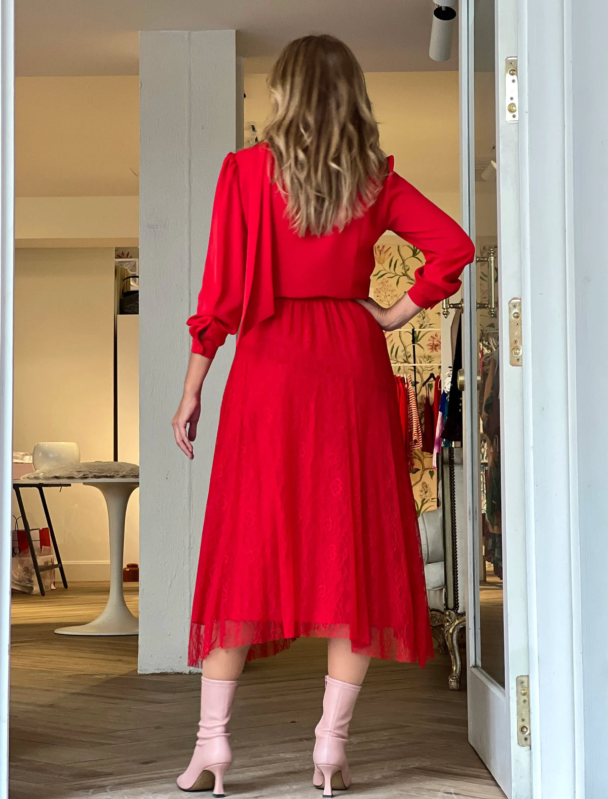 Falda Gabriela Roja
