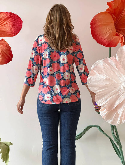 Blusa de flores primaveral