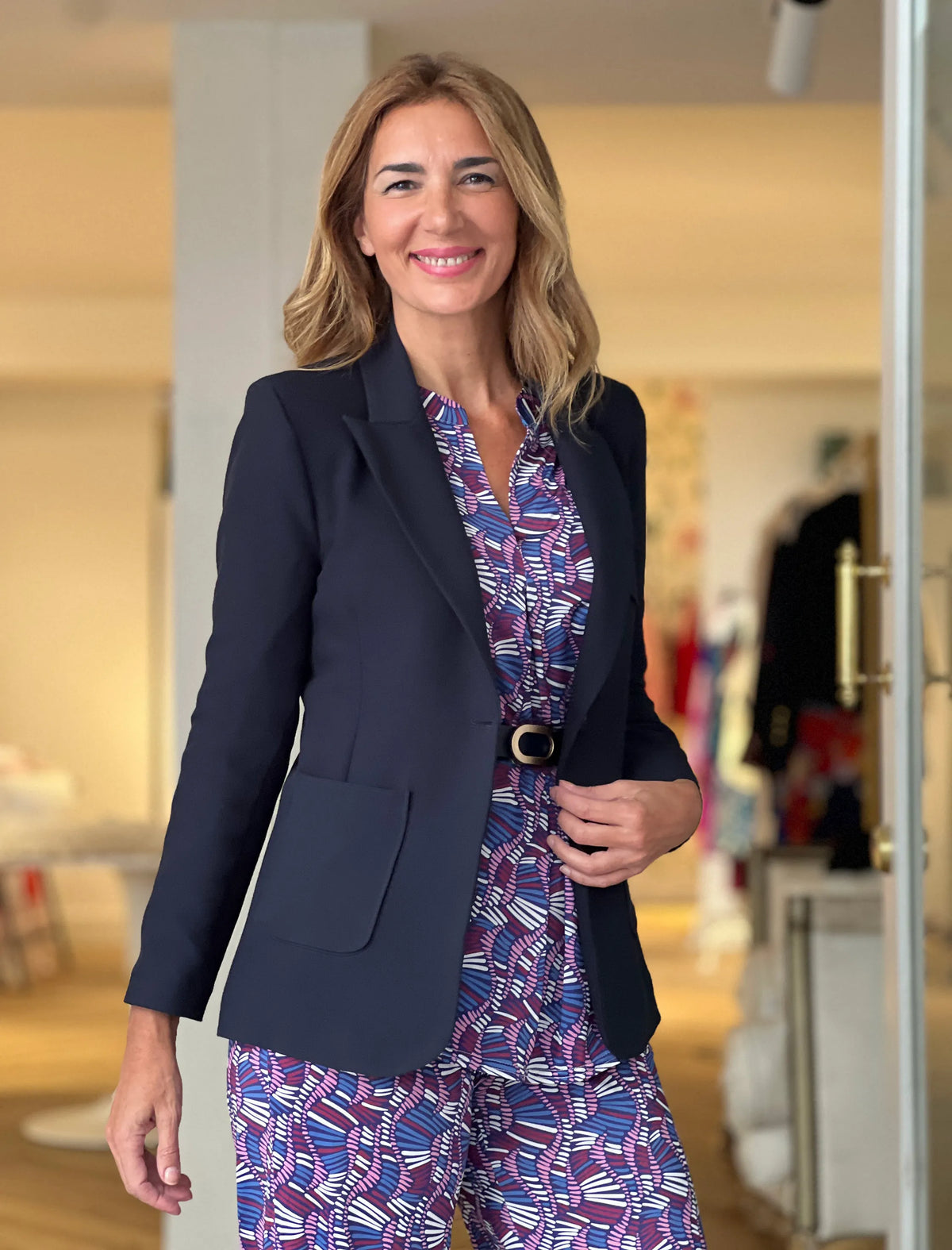 Chaqueta Azul Marino Blazer Slim
