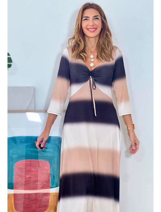 Vestido fluido boho tie dye