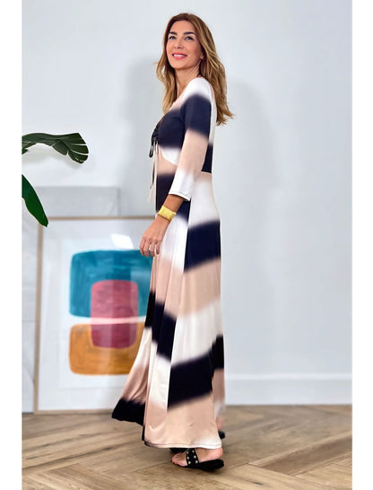 Vestido fluido boho tie dye