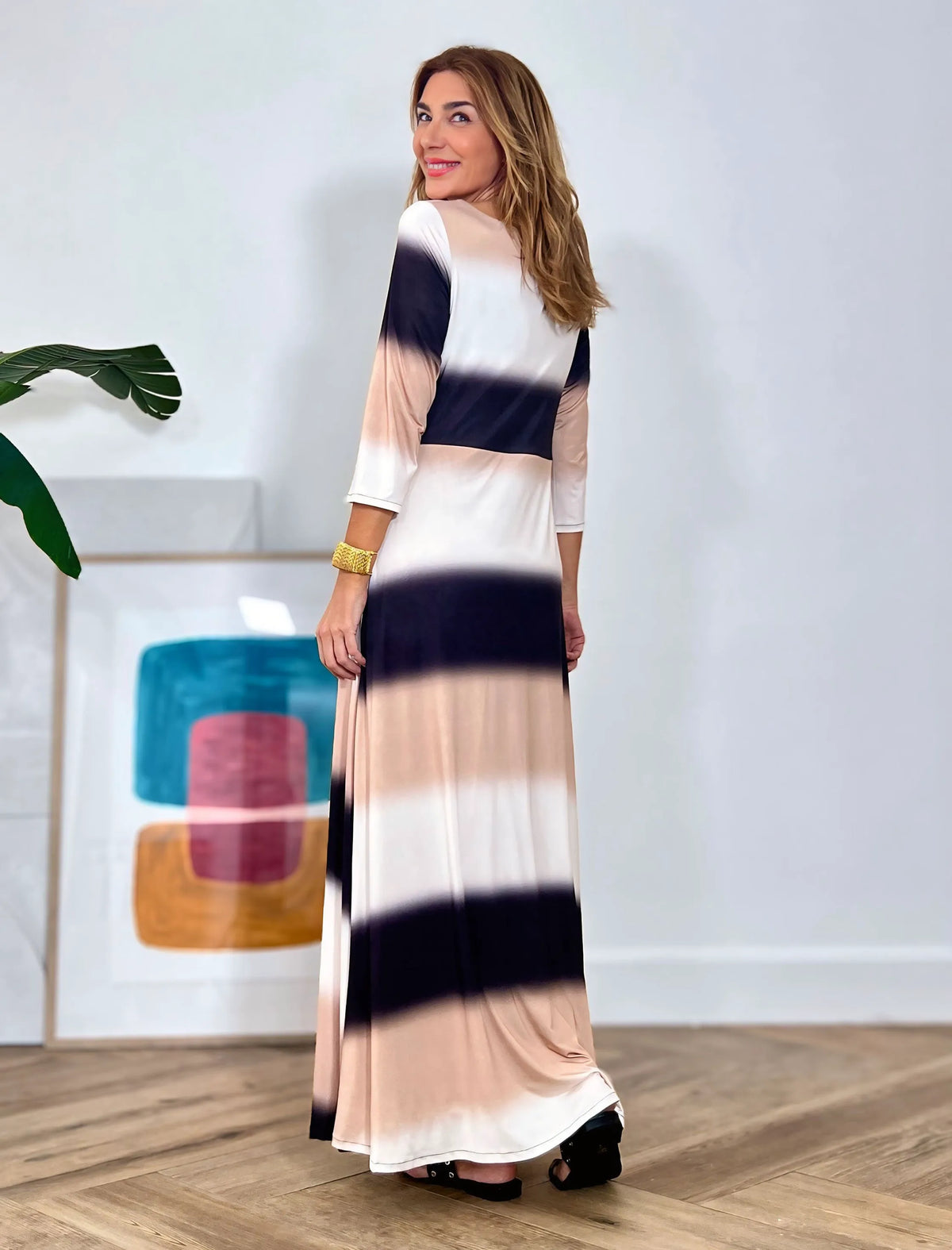 Vestido fluido boho tie dye