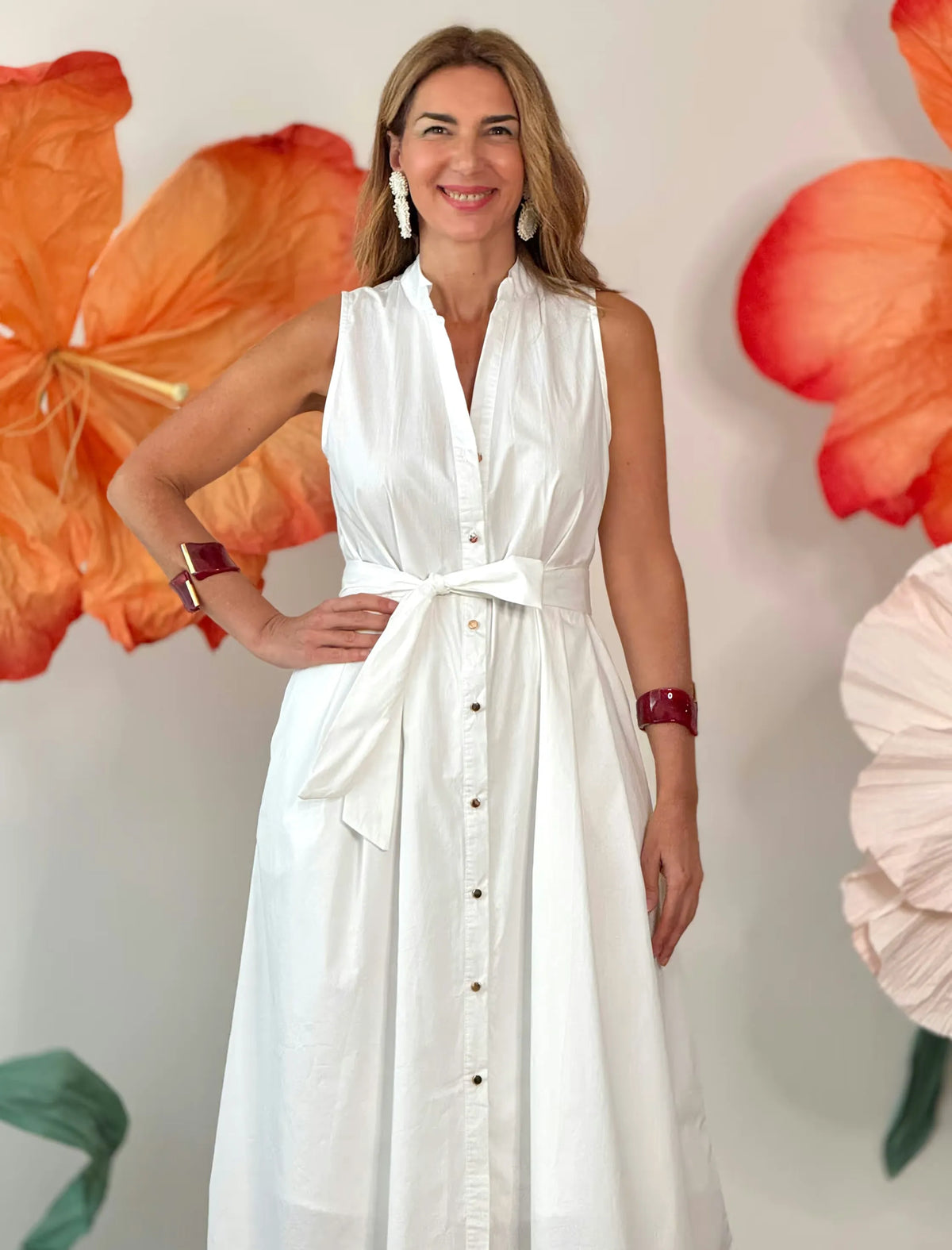 Vestido camisero blanco Carolina
