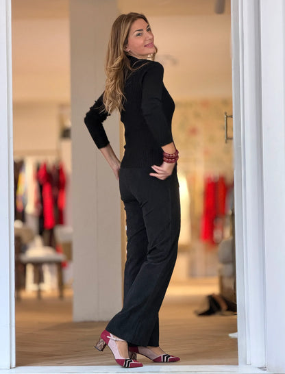 Pantalón de pana mujer ideal negro