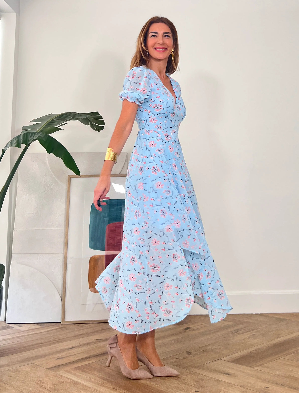 Vestido Fluido más Azul