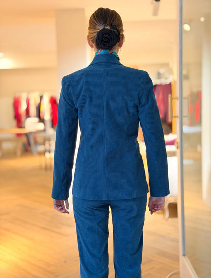 Chaqueta de pana blazer azul
