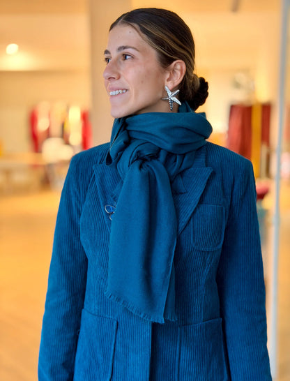 Chaqueta de pana blazer azul