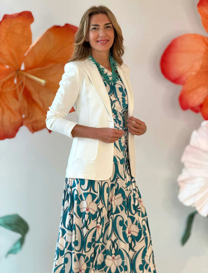 Chaqueta Blanca Blazer Slim