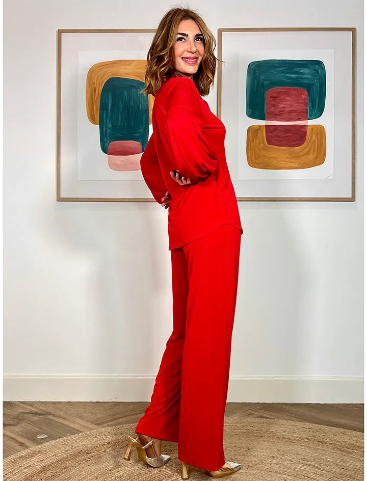 PANTALON SOFT FAVORECEDOR ROJO