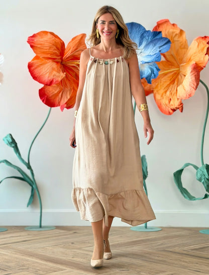 Vestido largo beige Marta