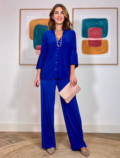 Pantalón Soft favorecedor azul