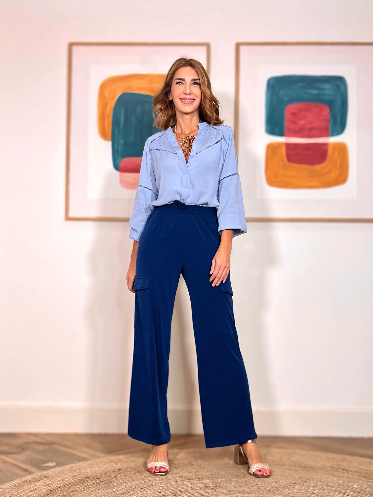 Pantalón cargo perfecto marino navy