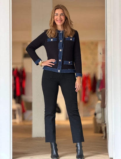 Chaqueta denim negra