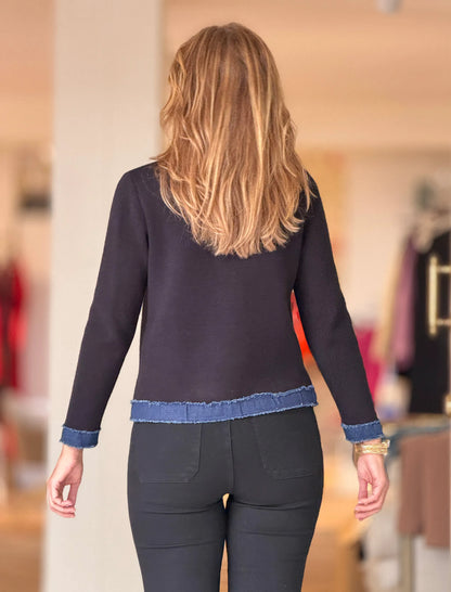 Chaqueta denim negra