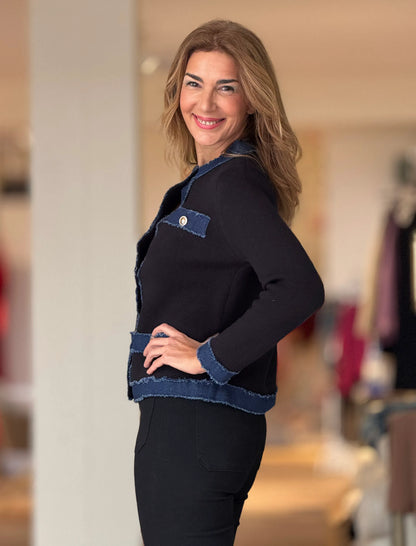 Chaqueta denim negra