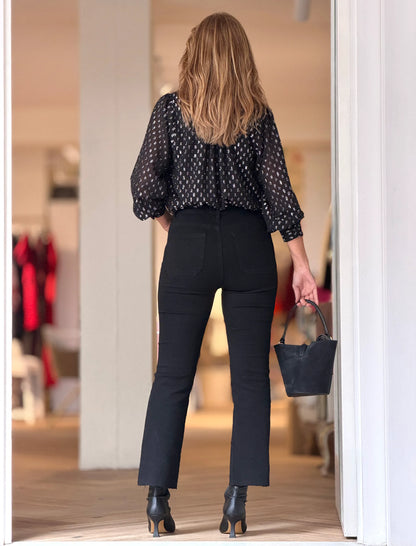 Pantalón vaquero negro bolsillos