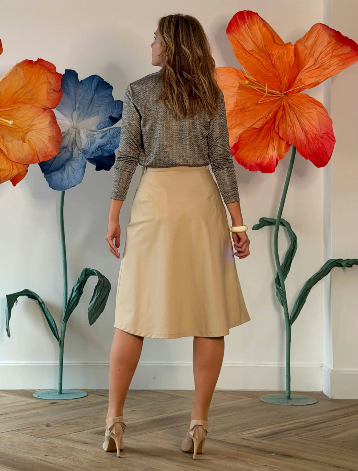 Falda trench midi Perfecta