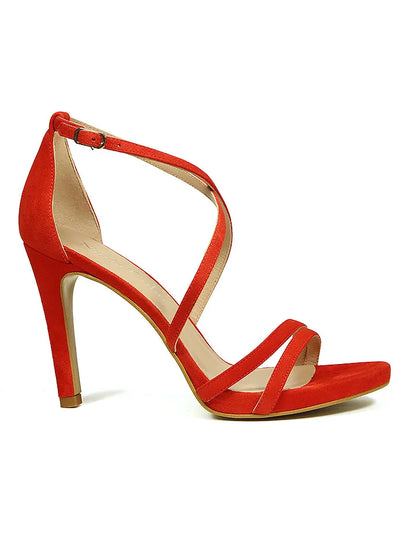 Sandalia cruzada chic coral