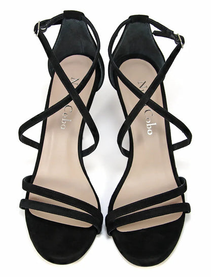 Sandalia cruzada chic negro