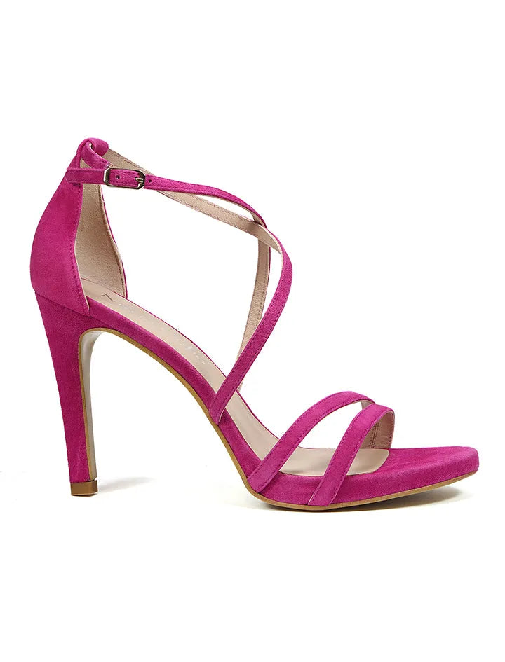 Sandalia cruzada chic fucsia