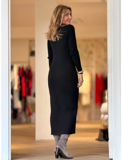 Vestido de punto negro