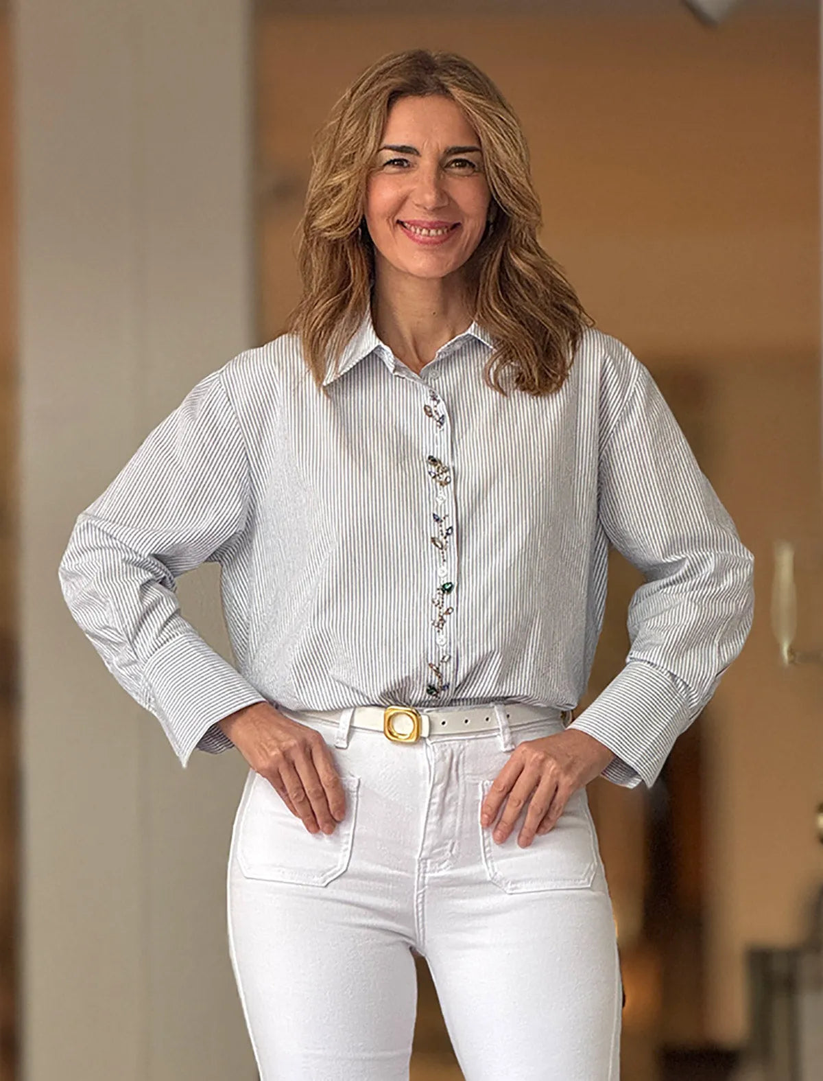 Camisa de rayas Costura Chic