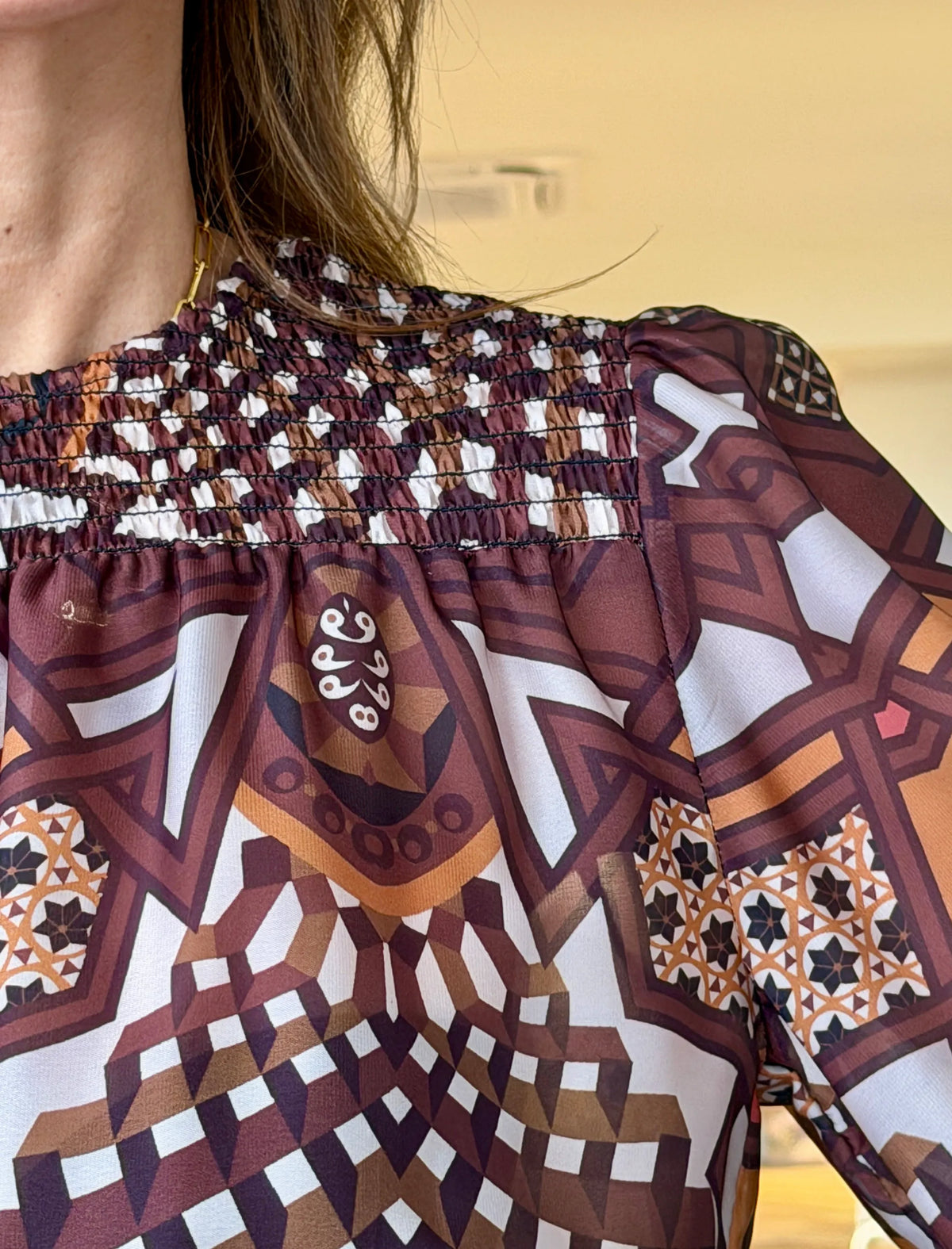 Camisa estampada mosaic ideal