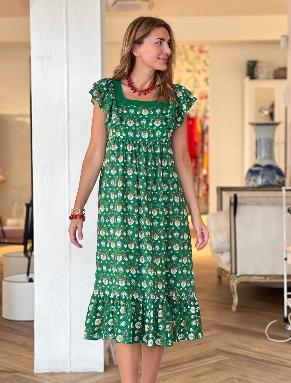 Vestido largo boho estampado