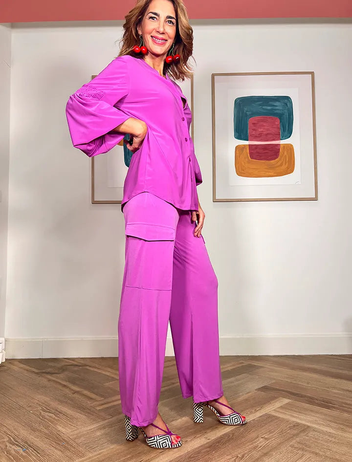 Pantalón cargo perfecto rosa
