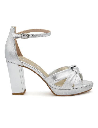 Sandalia Cata Chic Plata 7-8-9