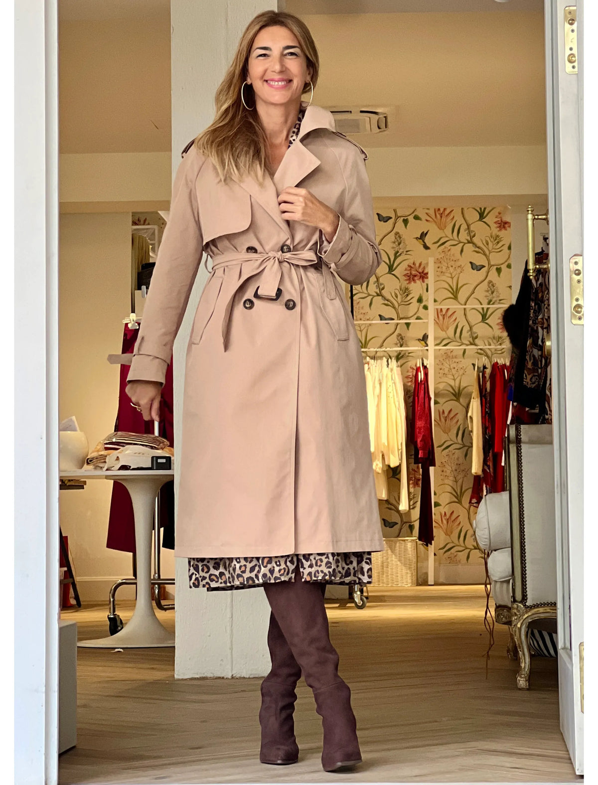 Trench gabardina fondo